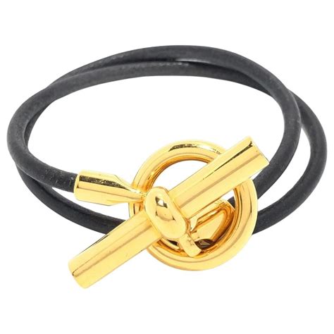 bracelet glenan femme|Glenan leather bracelet Hermès Black in Leather .